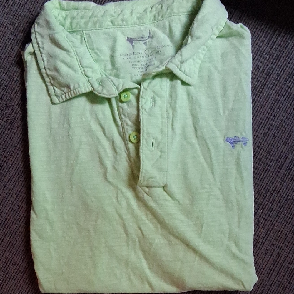 Coastal Cotton Kids Light Green Polo Shirt